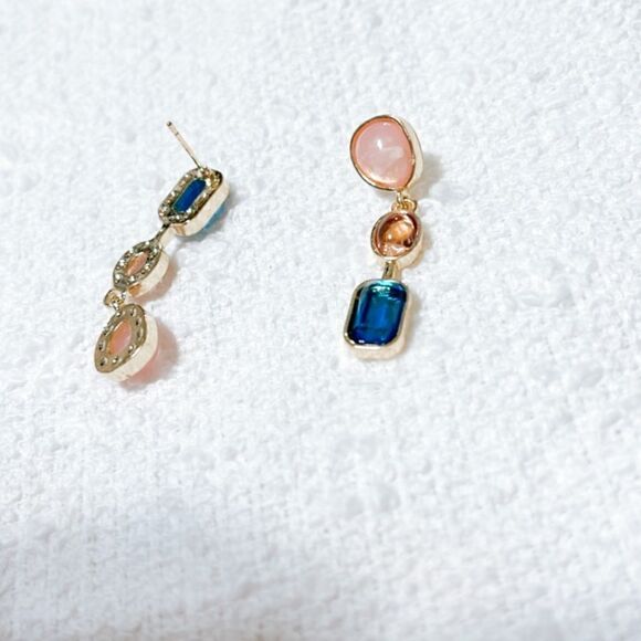 Crystal drop earrings M178 - Picture 4 of 4